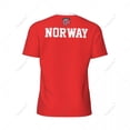 thumbnail image 4 of Exclusive design Norway Flag Grain 3D Printed Men For Running Bike Soccer Tennis Fitness Sports tshirt Mesh Fans Short T-shirt, 4 of 16