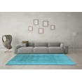thumbnail image 3 of Ahgly Company Indoor Round Oriental Light Blue Industrial Area Rugs, 5' Round, 3 of 4