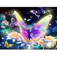 thumbnail image 1 of Kits de pintura de diamantes de mariposa 5D para adultos, kits completos de arte de diamantes, kits de pintura de diamantes por números de 12.0 x 16.0 in., 1 of 5