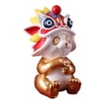 thumbnail image 2 of Adorno de panda de estilo chino para Año Nuevo, decoración del hogar, sala de estar. Oro, 2 of 9