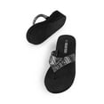 thumbnail image 3 of DREAM PAIRS Women's Wedge Flip Flops Summer Beach Comfortable Platform Rhinestone Thong Sandals, 3 of 6
