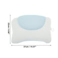 thumbnail image 3 of Unique Bargains 1 Pc Square Style Bath Pillow for Head and Neck 14.57"x9.06"x3.15" White Blue, 3 of 6
