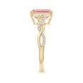 thumbnail image 6 of ANGARA Natural Emerald-Cut Solitaire 1.4 ct Morganite Infinity Twist Ring in 14K Yellow Gold for Women | Birthday, Anniversary, Jewelry Gift for Women | Natural Morganite Ring, 6 of 11