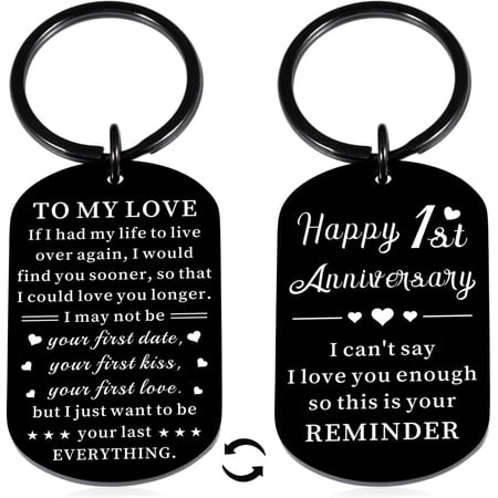 One Year Anniversary for Men 1 Year Paper Anniversary Valentine Gifts for Boyfriend Him Her 1st Anniversary for Husband Wife Couples Happy First Anniversary for Girlfriend Valentine