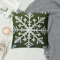thumbnail image 2 of Nawypu  Pack of Christmas Decorative Snowflake Throw Pillow Covers Canvas Cushion Cases Holiday Decor Soft Pillowcases for Couch Sofa Bedroom Car（Army Green, ）, 2 of 5