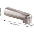thumbnail image 3 of SENTO Slip On Universal Bathroom Tub Spout Without Diverter, Durable Heavy Duty Metal Bathtub Faucet Without Shower Diverter - 7 Inches 1/2" Copper Pipe, Satin Nickel, 3 of 7