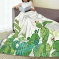 thumbnail image 6 of Pofeuu Cartoon Cactus Print Ultra-Soft Micro Fleece Blanket,for Bed Or Sofa,All Season Throw Blankets Flannel Blanket-60"x50", 6 of 7