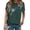 L_Retro Green, variant on TWZH Womens Dandelion Graphic Solid Pullover Crewneck Short Sleeve Tee Shirt