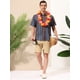 thumbnail image 3 of Lars Amadeus Camisa hawaiana de verano para hombre, manga corta, con botones, a rayas Azul marino XL Unique Bargains Camisa, 3 of 6