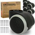 thumbnail image 1 of Ruedas para Pisos Duros de 11 mm para Todas Las Marcas de Sillas de Oficina - Ruedas sin Clavijas de Servicio Pesado para Pisos Laminados, de Parquet y de Baldosas - Antirrayas y Silenciosas, 1 of 5