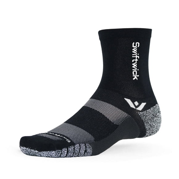 Calcetines para Correr Swiftwick FLITE XT FIVE Antideslizantes Negro Mediano