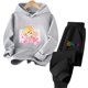 thumbnail image 3 of Conjunto de sudadera con capucha de La Bella Durmiente de Disney para niñas de 3 a 14 años, sudadera informal de calle kawaii para niños, mono de camión para niños, 3 of 5