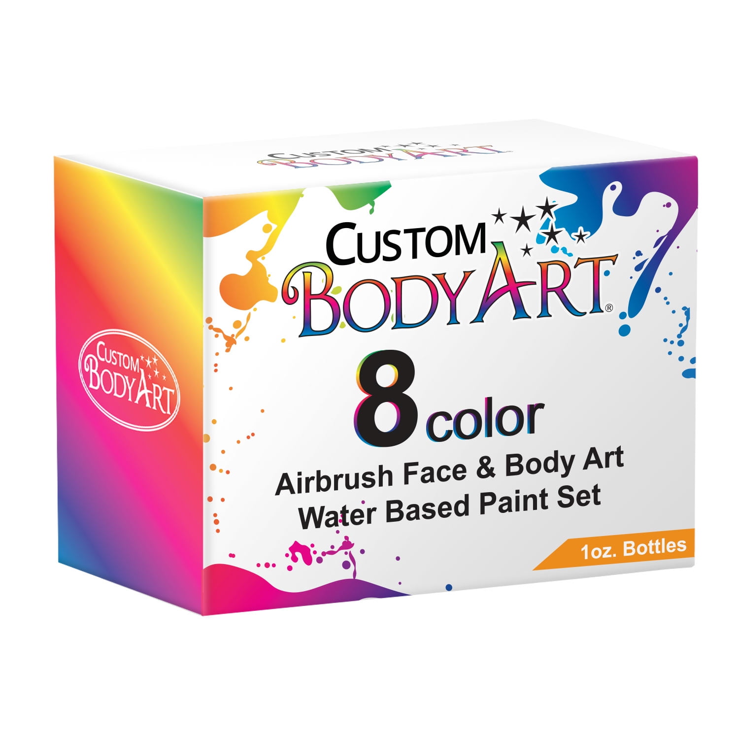 8 Secondary Colors Airbrush Face & Body Art Paint Kit Water-Based Custom Tattoo