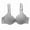 Grey, variant on Gymayou Women Cotton Underwire Bra Front Knot Push Up Bra Breathable Soft Cotton Full Coverage Bra with Adjustable Thin Straps Beige L