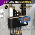thumbnail image 4 of Toothbrush Holders Wall Mounted  Toothbrush Sanitizer  Toothbrush Holder with Automatic Toothpaste Dispensers  Electric Toothbrush Holder for Bathroom Smart Clean Toothbrush Organizer (Gr, 4 of 5