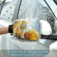 thumbnail image 6 of Microfiber Car Wash Gloves With Chenille & Polyester Terry Scratch-Free Cleaning Elastic Cuffs Autumn Countryside, 6 of 8