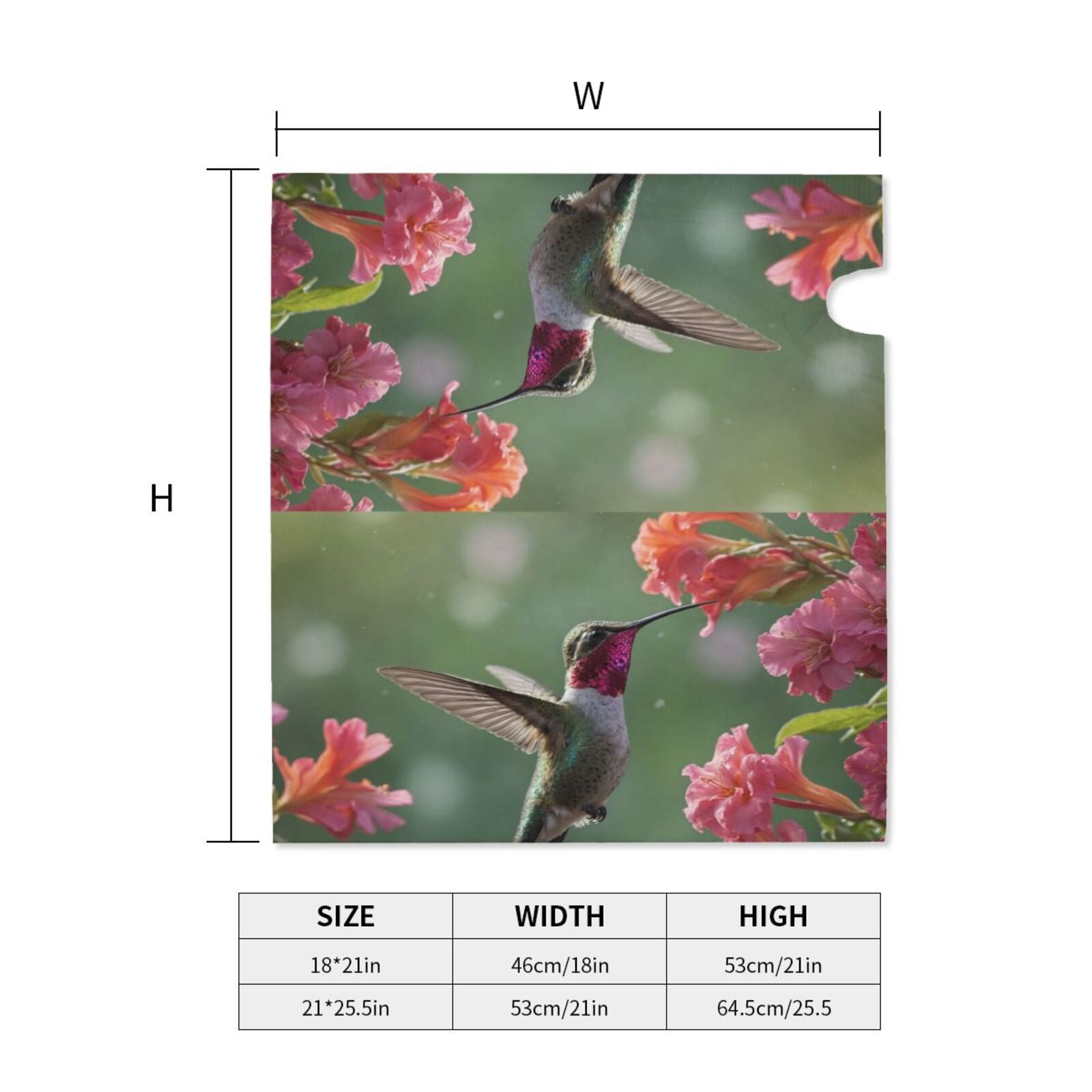 Logiee Humming Bird 1 Print Post Letter Box Wrap Decor, Mailbox Cover Suitable for Standard Mailbox and Large Size Mailbox,Outdoor Yard Decoration-21x18 in