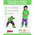 thumbnail image 3 of Marvel Avengers Hulk Newborn Baby Boys Zip Up Cosplay Coverall, 3 of 5