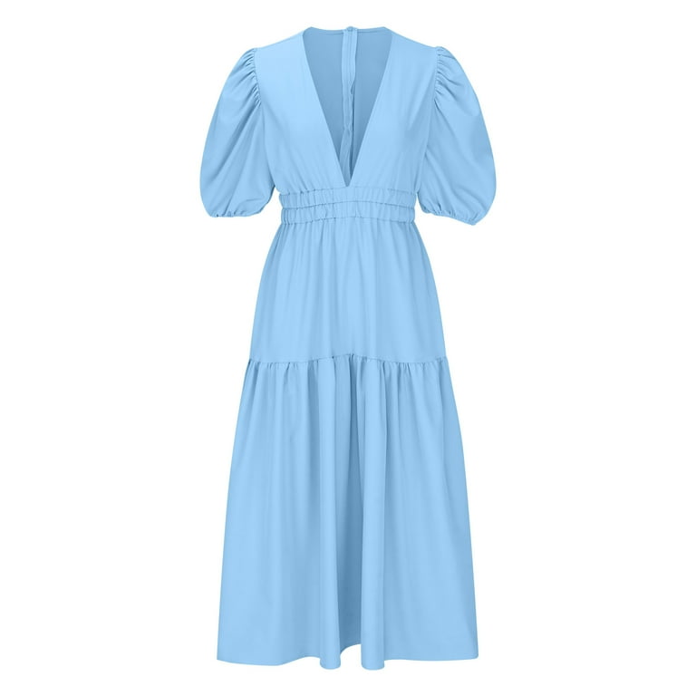 icy blue prom dresses Colin Midi Dress in Slate Blue