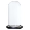 thumbnail image 4 of Cúpula de vidrio de 2xglass con soporte de paisaje de flor de base cubierta de vidrio negro d Soledad Cúpula transparente con base de madera, 4 of 10
