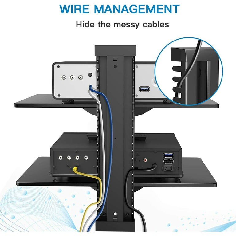Cable Management Box - Hide TV Wires & Holds 4 Components