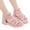 Pink, variant on Girls Casual Dress Sandals Ankle Open Toe Strappy Gladiator Shoes Flower Walking Flats for Kid