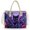 Dark Blue - Cat Flower, variant on ZUXONGSY Monstera Hibiscus Print Clear PVC Tote Bag for Women, Waterproof Large Shoulder Tote with Removable Strap, Lightweight Handbag with Zipper for Summer Vacation, Gift