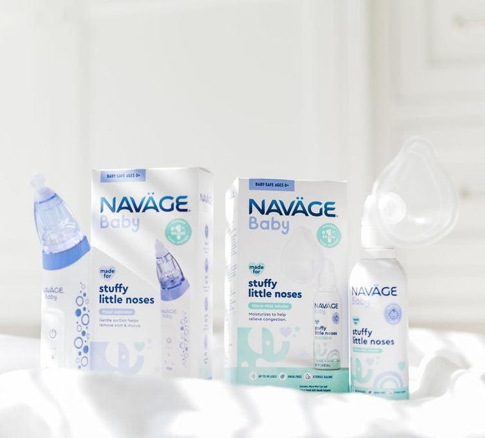 Naväge Baby Bundle: Baby Nasal Aspirator + Micro-Mist Inhaler - Gentle, Pediatrician Endorsed for Baby Congestion & Stuffy Noses