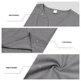 thumbnail image 5 of BLTIBY Mens Summer Linen 2 Piece Outfits V Neck Short Sleeve T-Shirts and Drawstring Shorts Casual Loose Beach Loungewear with Pockets Dark Gray L, 5 of 9