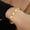 Z325-White, variant on Waterproof Bracelet for Women - 14K Gold Plated Bangle with Cubic Zirconia - Stainless Steel Hinge Bracelet Jewelry Gifts