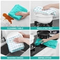 thumbnail image 5 of Simmore 100% Cotton Terry Kitchen Towels, Super Soft Absorbent Dish Towels and Dish Cloths for Kitchen Washing and Drying, 6-Piece Set, 16x28 Inches, Aqua, 5 of 10
