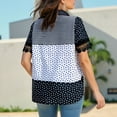 thumbnail image 6 of Button Down Shirt for Women Floral Print Short Sleeve Casual Loose Blouse Summer Collared Tunic Tee Tops, 6 of 7