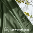 thumbnail image 6 of Olive Green Velvet Curtains 90 inches Long, Pinch Pleated Blackout Drapes with Hooks, Thermal Insulated Pinch Pleat Panels for Bedroom Living Room, 2 Panels, 6 of 7