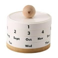 thumbnail image 1 of DOLITY Calendrier Perpétuel Art Rotatif Calendrier Perpétuel pour École Cheminée Maison Blanc, 1 of 9