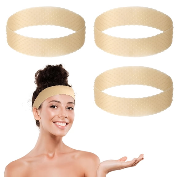 VANIDO 3PCS Silicone Wig Grip Band,Wig Band for Women Wigs Cap with Grip Bands for Keeping Wigs In Place Ideal for Hair Styling Hair Accessory for Women Girl Make Your Toupee Be Glueless