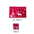 thumbnail image 2 of Juego de manteles individuales navideños de 6 manteles individuales de PVC para mesa de comedor, tapetes aislantes térmicos fáciles de limpiar, 2 of 5