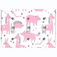 thumbnail image 1 of Metal Light Switch Plate Cover Cute Nature Wild Animals Pink ZOO003, 1 of 13