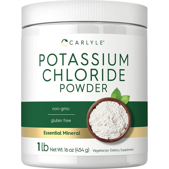 Potassium Chloride Powder | 16 oz | Food Grade | Vegan Formula | By Carlyle