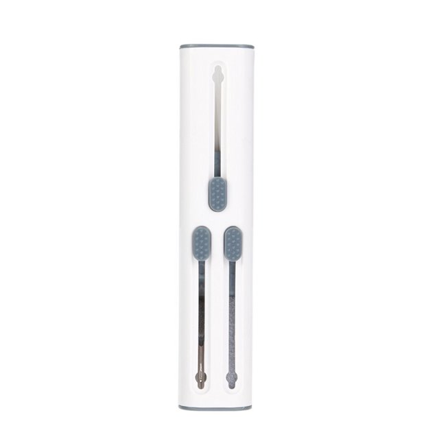 Seitruly Bolígrafo de limpieza de auriculares compatible con Bluetooth, teclado de plástico de doble extremo, tableta, auricular, cepillo de flocado, Type3 NO3