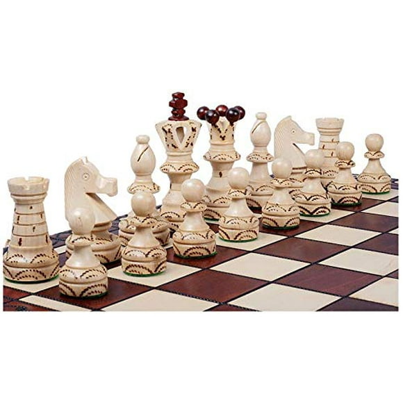 Wooden Chess Pieces Embassy- Felted, Weighted, Nice Looking - Chessmen ONLY