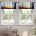 thumbnail image 2 of LALILO Kitchen Curtain Valance Forest Forest Landscape Black Rod Pocket Window Curtain 52"x 18" Set of 2, 2 of 7