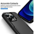 thumbnail image 5 of Designed for iPhone 13 Pro Heavy Duty Case, Protection Shockproof Dropproof Dustproof Anti-Scratch Phone Case Cover for iPhone 13 Pro Heavy Duty Case, Black, 5 of 8