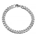thumbnail image 1 of Fashion Stainless Steel Men Curb Cuban Chain Bracelet Women Bracelet On Hand For Couple Unisex Wrist Hand Jewelry Gift Party, 1 of 5