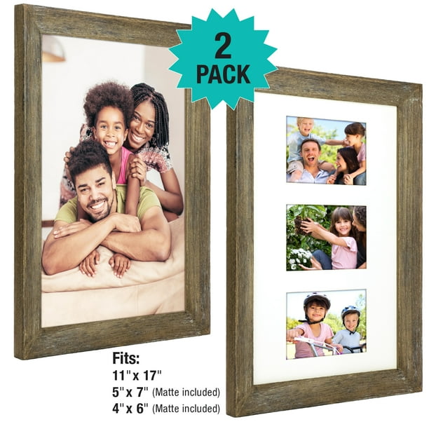 Rustic Barnwood 11x17 Picture Frame Set. Fits 11x17 (Pack of 2) EGP
