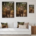 thumbnail image 4 of Designart "African Majestic Antelope Strolling" Animals Print on Natural Pine Wood, 4 of 5