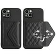 thumbnail image 6 of for iPhone 14 Slim Case with Card Holders and Strap for Women, iPhone 14 Phone Case Wallet PU Leather Kickstand RFID Blocking Flip Shockproof Wallet Case - Black, 6 of 11