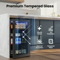 thumbnail image 5 of Yeego 136 Can Beverage Refrigerator Cooler, 3.4 cu.ft. Beverage Fridge with Glass Door for Home/Bar/Office, Black, 5 of 12