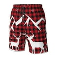 thumbnail image 4 of Fotbe Christmas Buffalo Plaid Trajes de Baño Estampados para Hombre, Shorts de Verano de Secado Rápido, Ropa de Playa, Bañadores-Small, 4 of 6