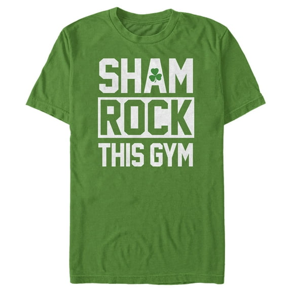 Men's Lost Gods St. Patrick's Day Sham Rock this Gym Graphic Tee Kelly Green 2X Large