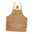 thumbnail image 2 of Delantal de Lona, ​​delantal para Exteriores, Delantal con Espalda Cruzada, Delantal con Pechera para Hornear, Delantal de Chef, Delantal de Trabajo P Amarillo, 2 of 9